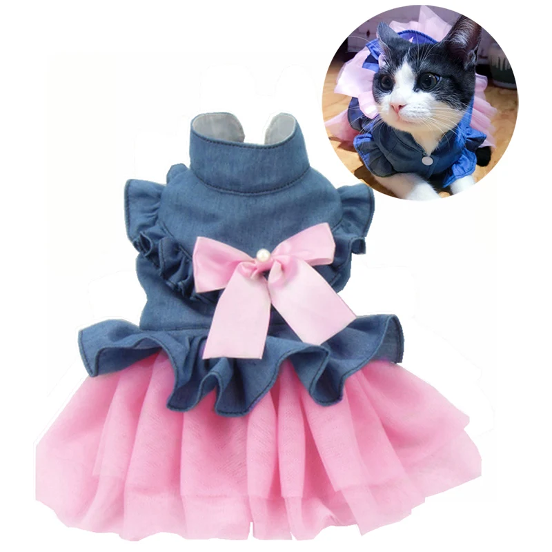 Jeans - Denim Sphynx-kattenjurk, zomerjurk voor meisjes, kleding