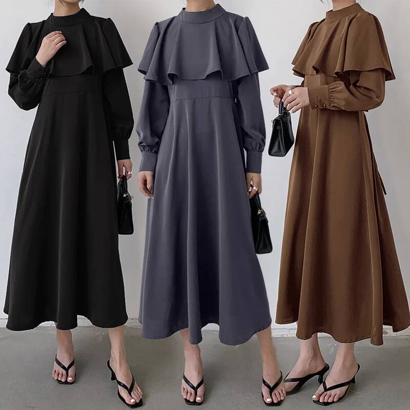 Lange damesjurk in Koreaanse e - Korean Style A Line Shirt Dress recensie en prijs