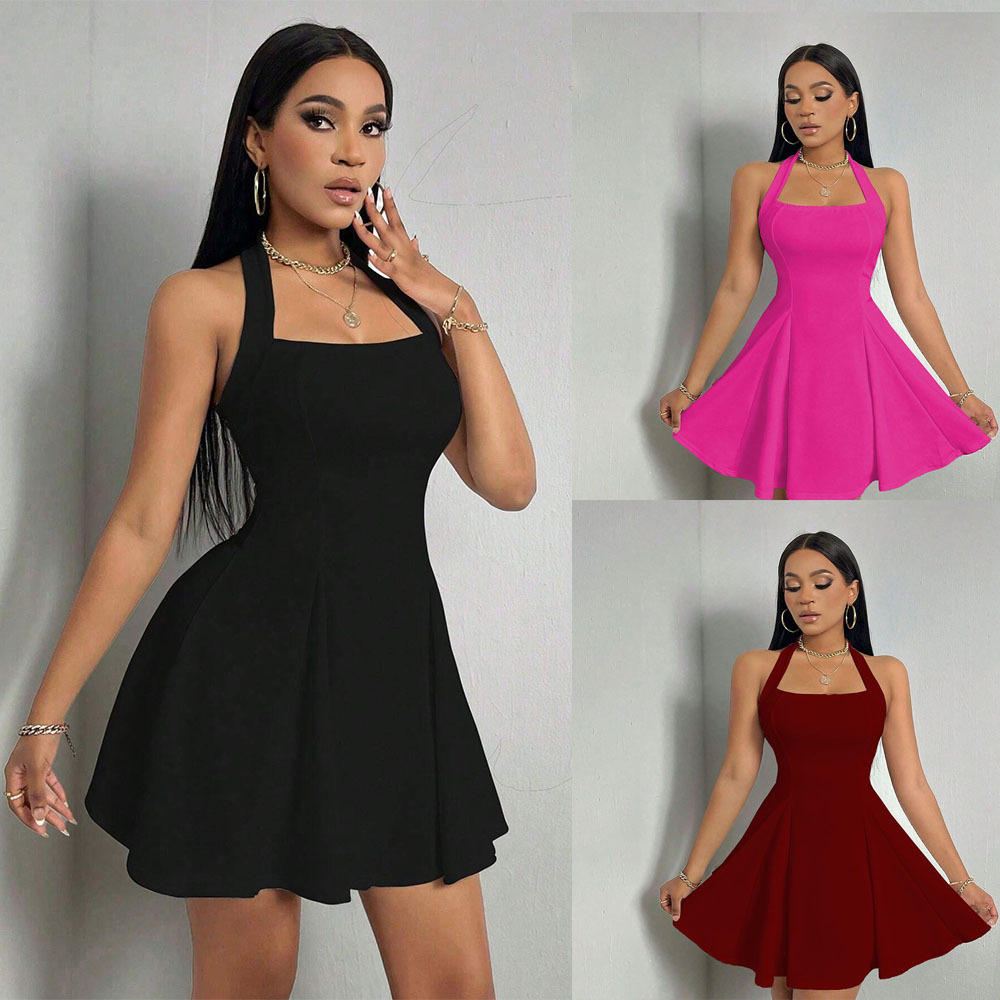 Y2K Nieuwe Sexy Halterjurk voo - Y2K Backless Halter Mini Dress recensie en prijs