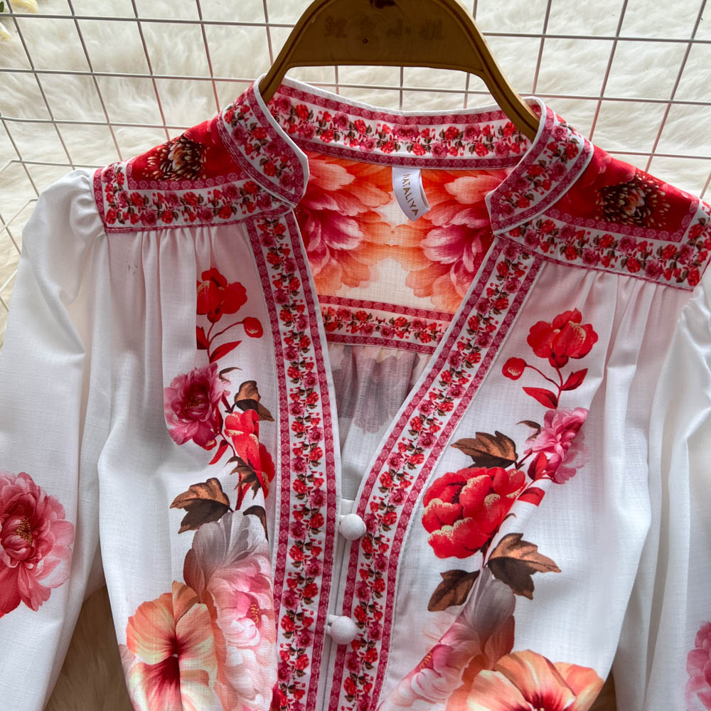 Franse elegante vintage paleis - French Vintage Floral Midi Dress recensie en prijs