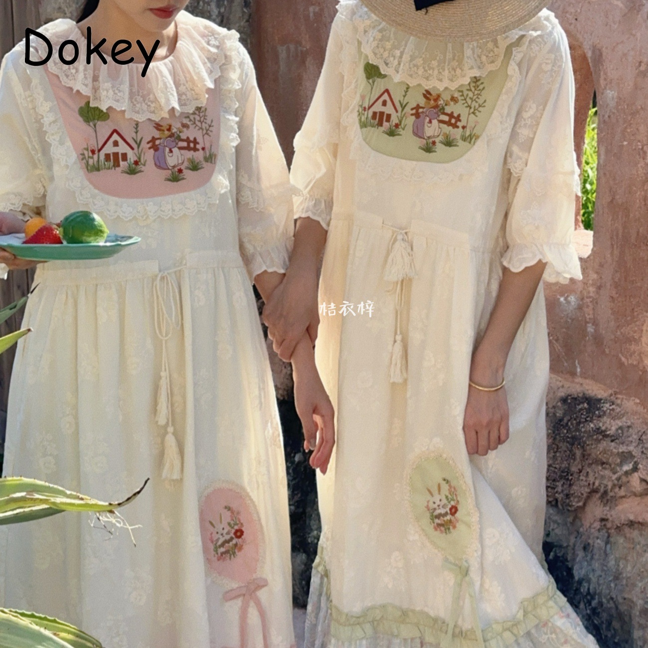 Vintage borduurwerk bloemenfee - French Vintage Floral Midi Dress recensie en prijs