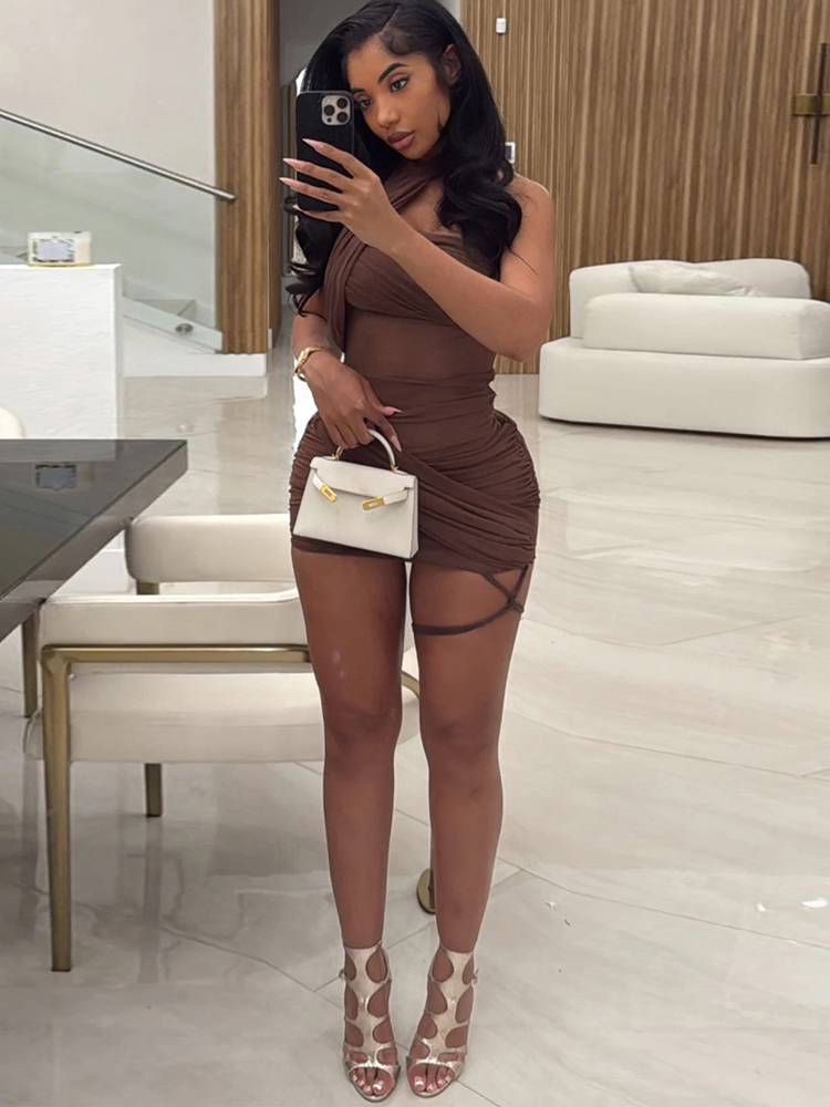 XTOCEAN See Through Sexy Jurk  - Y2K Backless Halter Mini Dress recensie en prijs
