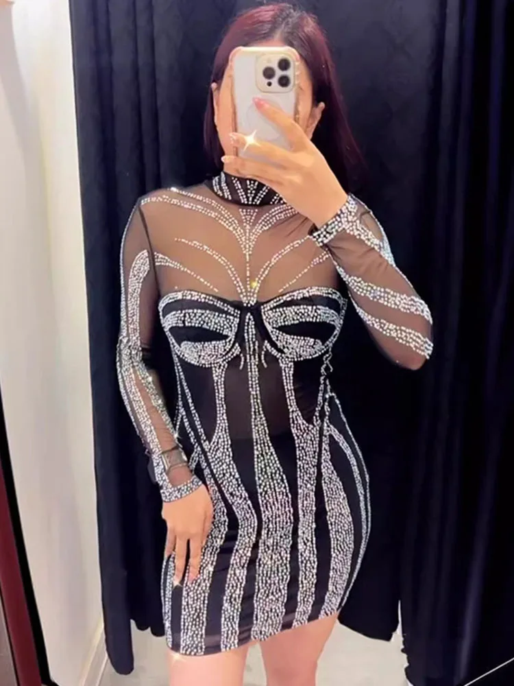 Sparkly Diamonds Strass Verjaa - Sparkly Rhinestone Club Party Dress recensie en prijs