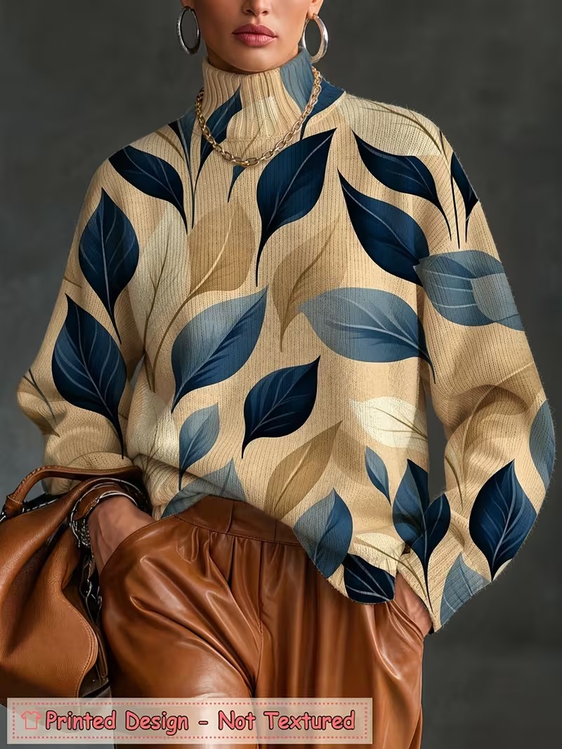Dames T-shirt met coltrui, lan - Blouses recensie en prijs