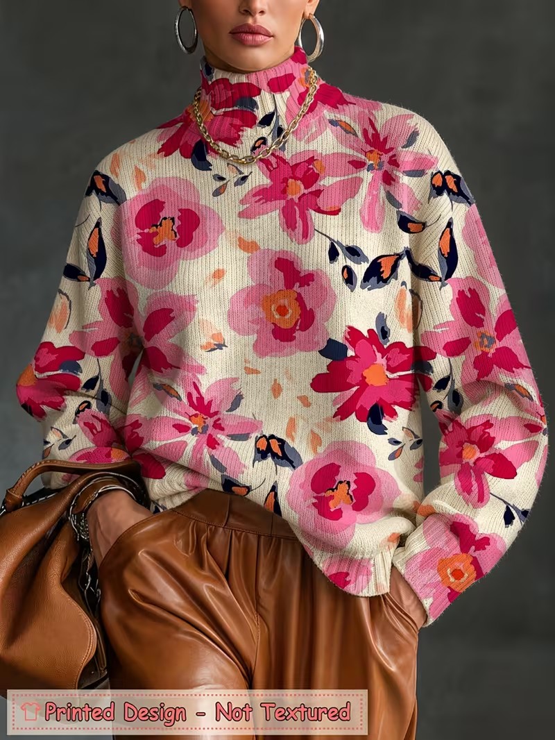 Dames T-shirt met coltrui, lan - Blouses recensie en prijs