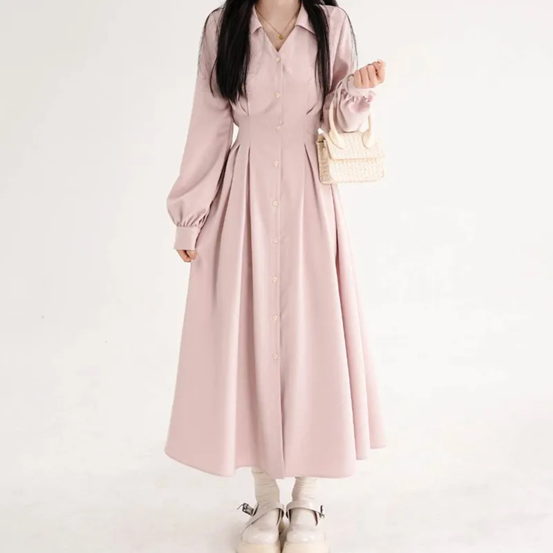 Koreaanse stijl dames shirtjur - Korean Style A Line Shirt Dress recensie en prijs