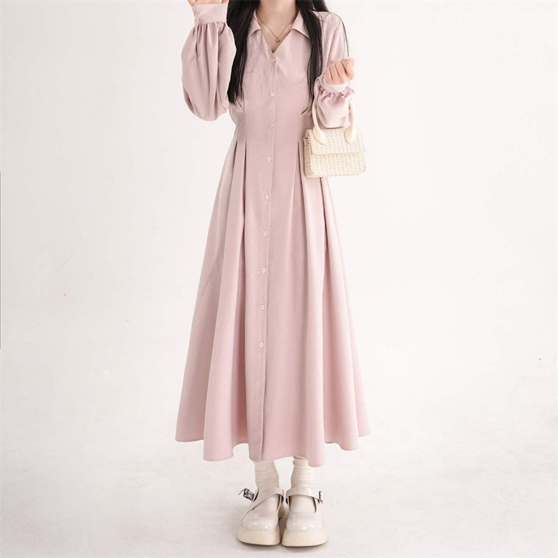 Koreaanse stijl dames shirtjur - Korean Style A Line Shirt Dress recensie en prijs
