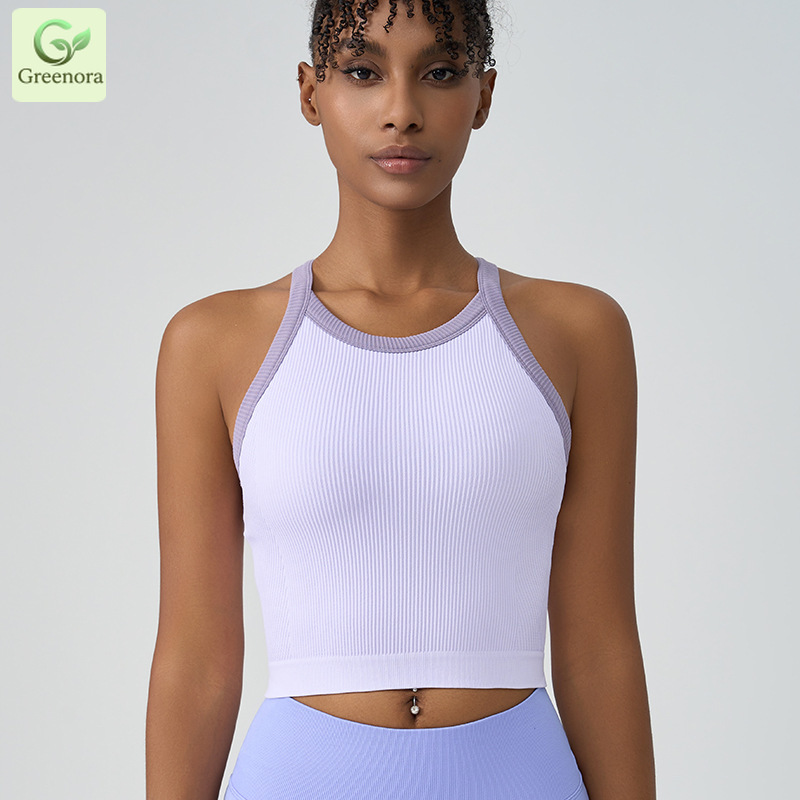 Greenora Geribbelde Yoga Crop  - Seamless Ribbed Workout Tank Top recensie en prijs