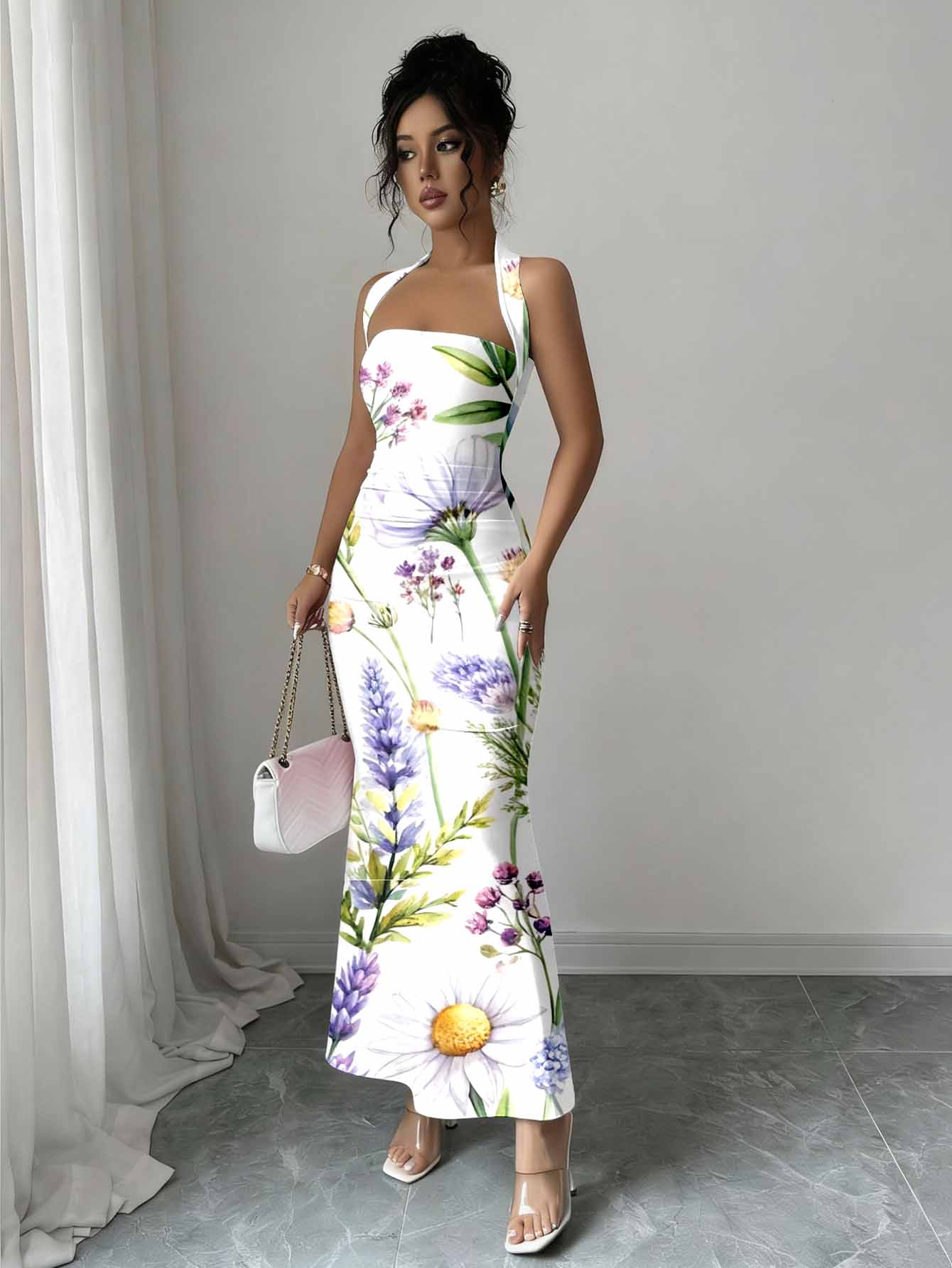 Mouwloze, lange rok met een vi - Skirts recensie en prijs